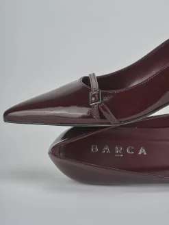 Décolleté tacco 5cm vernice bordo'