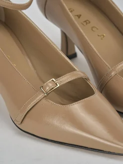 Décolleté tacco 5cm vernice marrone