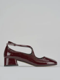 Décolleté tacco 4cm vernice bordo'