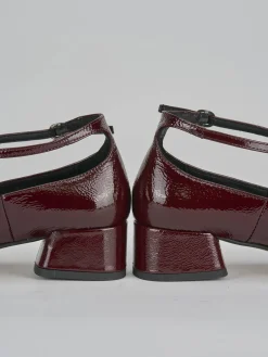 Décolleté tacco 4cm vernice bordo'