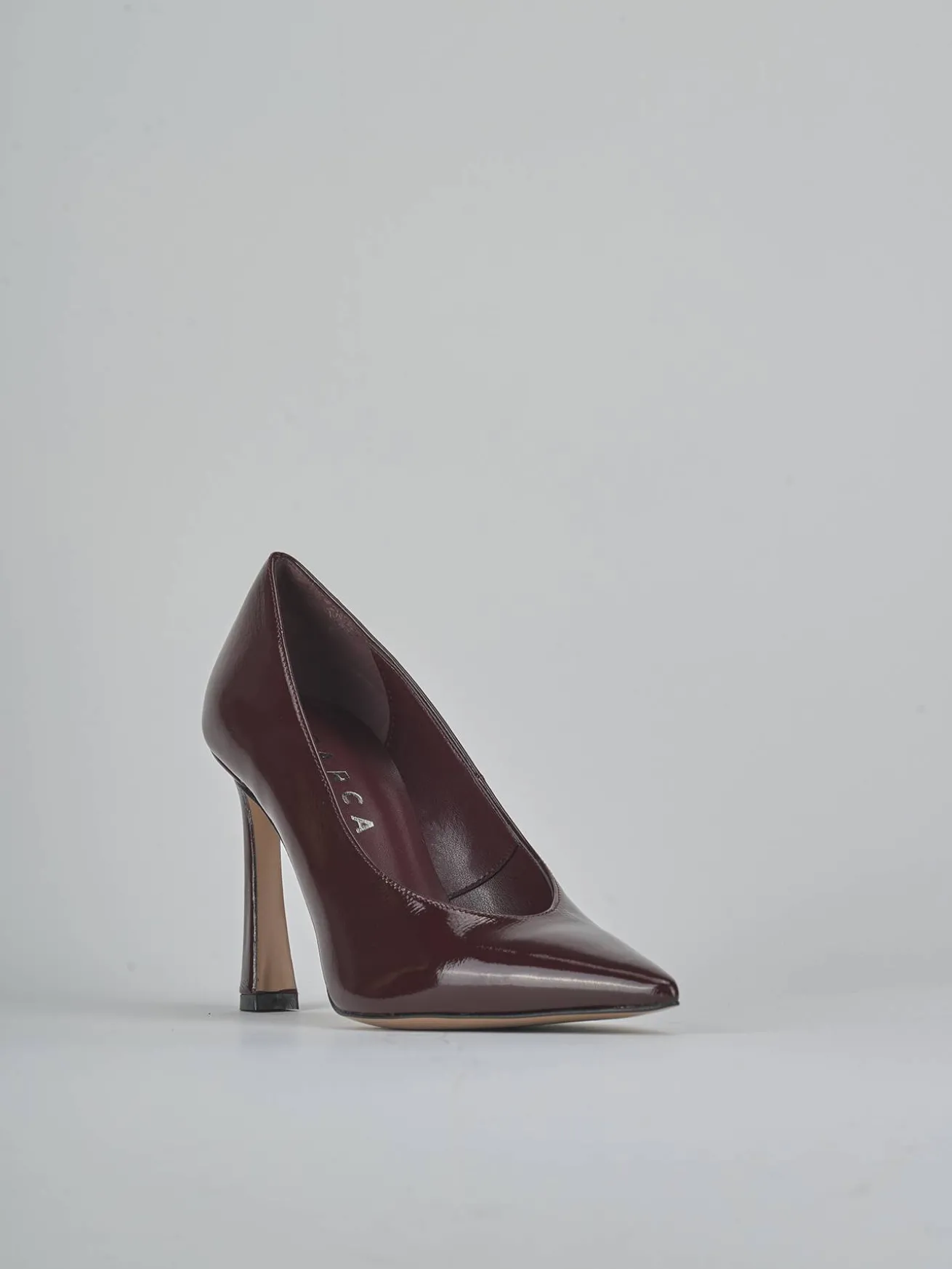 Décolleté tacco 9cm vernice bordo'