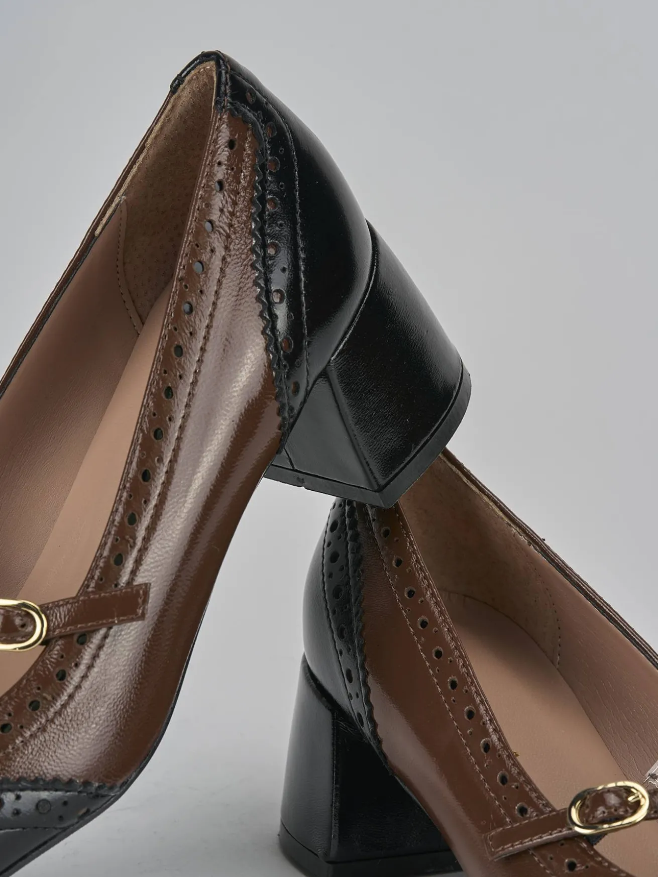 Décolleté tacco 5cm vernice testa