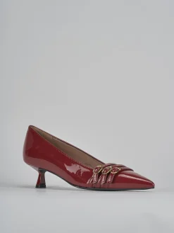 Décolleté tacco 5cm vernice bordo'