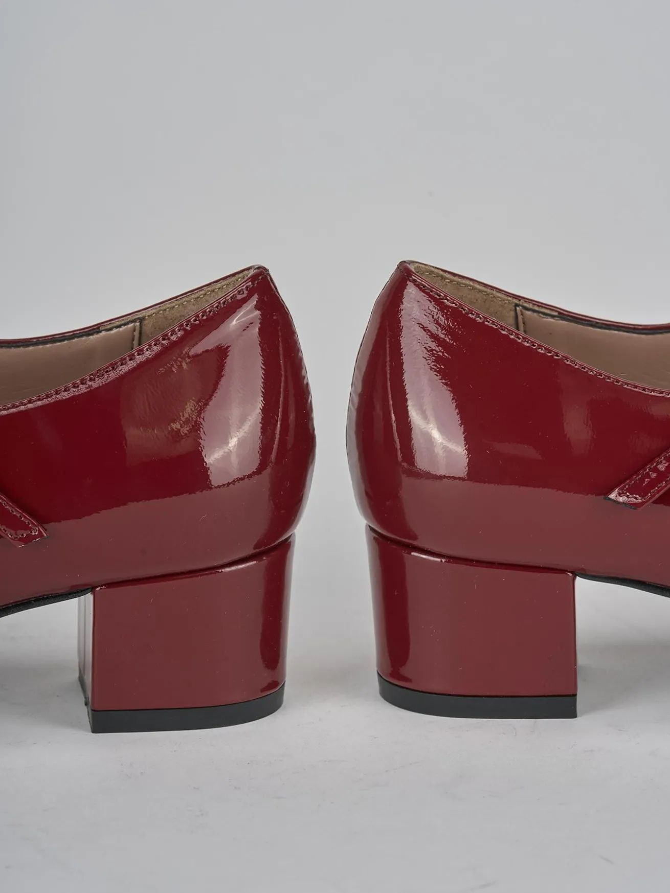 Décolleté tacco 4cm vernice bordo'