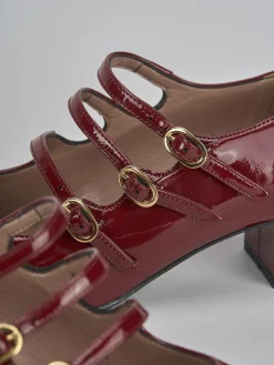 Décolleté tacco 4cm vernice bordo'