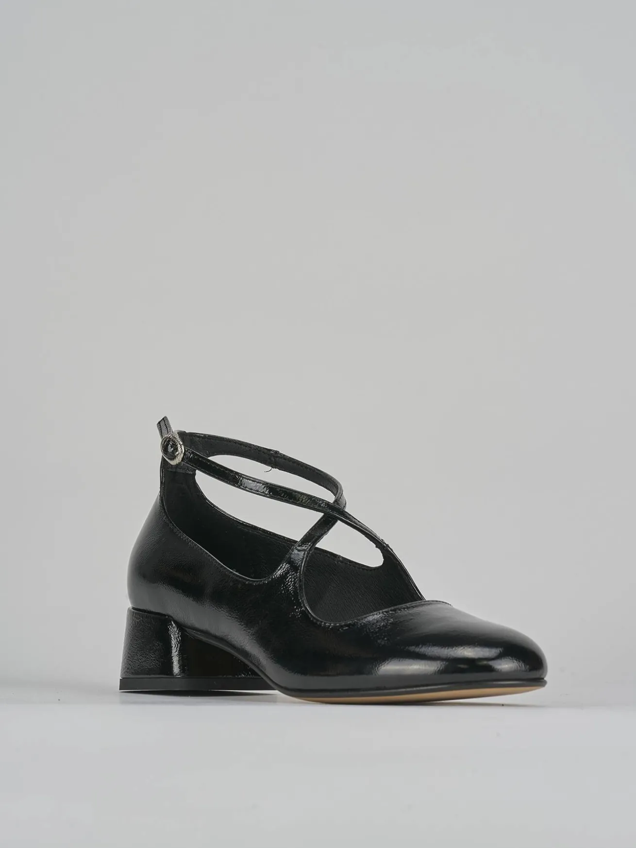 Décolleté tacco 4cm vernice nero