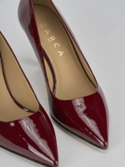 Décolleté tacco 7cm vernice bordo'