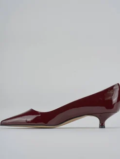 Décolleté tacco 3cm vernice bordo'