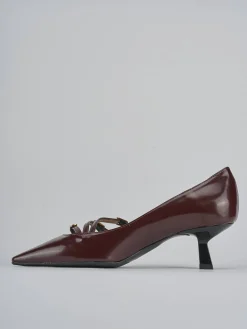 Décolleté tacco 6cm vernice bordo'