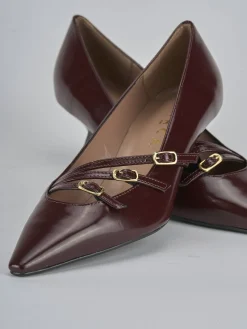 Décolleté tacco 6cm vernice bordo'