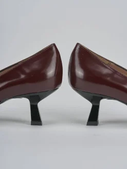 Décolleté tacco 6cm vernice bordo'