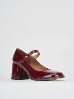 Décolleté tacco 8cm vernice bordo'