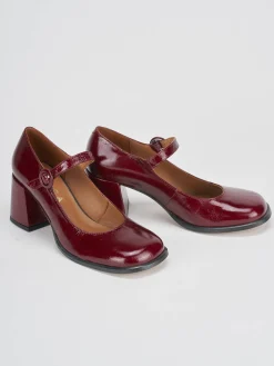 Décolleté tacco 8cm vernice bordo'