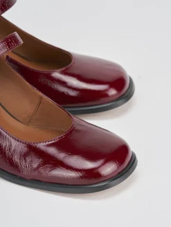 Décolleté tacco 8cm vernice bordo'