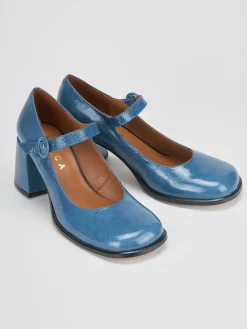 Décolleté tacco 8cm vernice blu