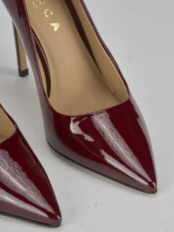 Décolleté tacco 10cm vernice bordo'