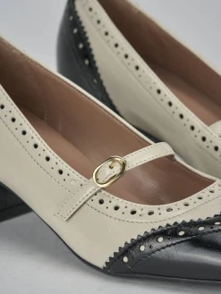 Décolleté tacco 5cm vernice beige