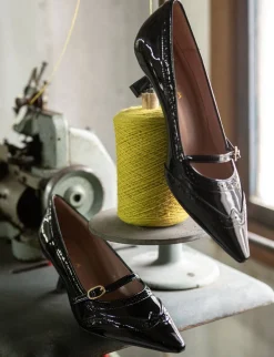 Décolleté tacco 6cm vernice nero