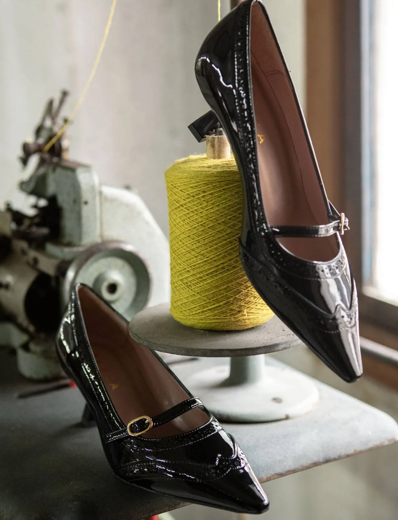 Décolleté tacco 6cm vernice nero