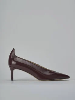 Décolleté tacco 5cm vernice bordo'
