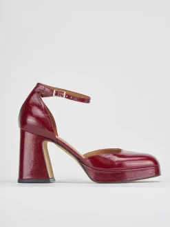 Décolleté tacco 9cm vernice bordo'