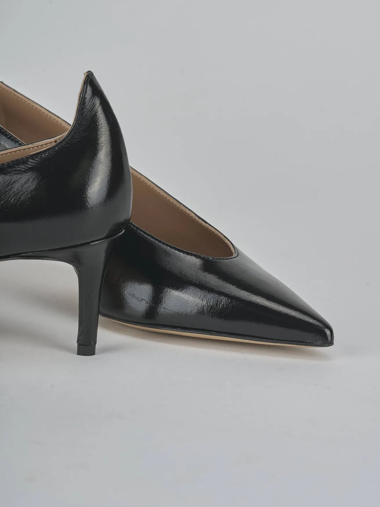 Décolleté tacco 5cm vernice nero