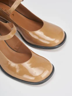 Décolleté tacco 8cm vernice marrone