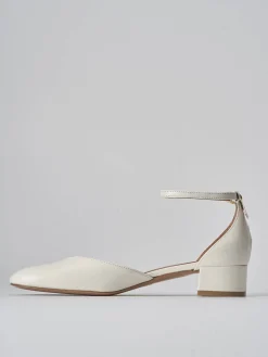 Décolleté tacco 3cm vernice bianco