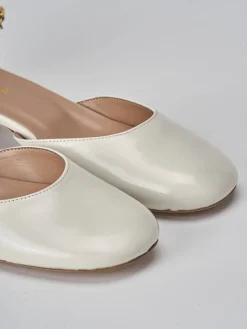 Décolleté tacco 3cm vernice bianco