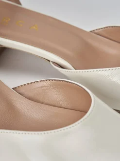 Décolleté tacco 3cm vernice bianco