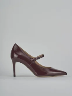 Décolleté tacco 7cm vernice bordo'