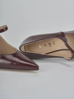 Décolleté tacco 7cm vernice bordo'