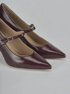 Décolleté tacco 7cm vernice bordo'