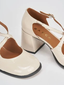 Décolleté tacco 8cm vernice bianco