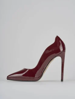 Décolleté tacco 11cm vernice bordo'