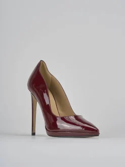 Décolleté tacco 11cm vernice bordo'