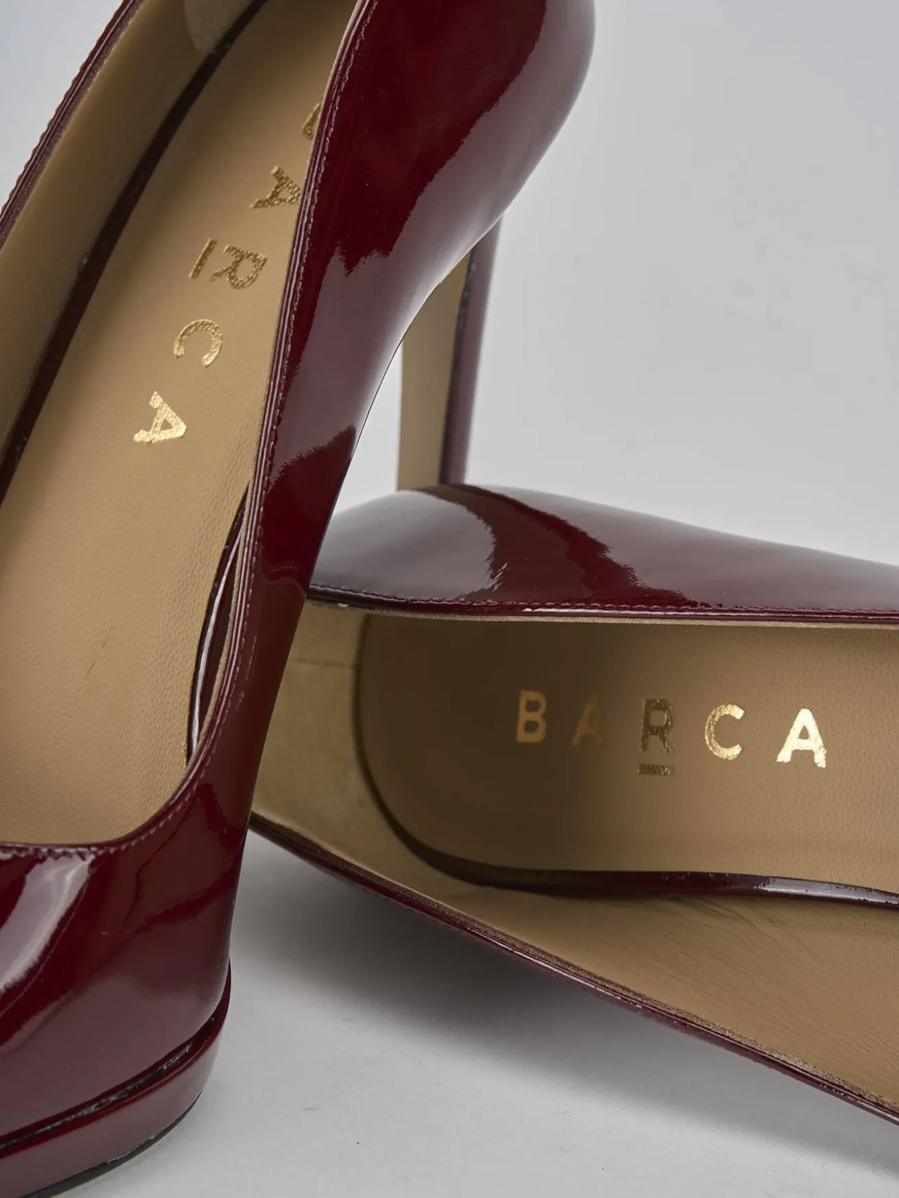 Décolleté tacco 11cm vernice bordo'