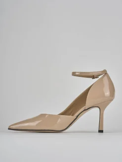 Décolleté tacco 7cm vernice beige