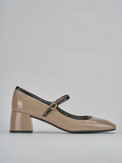 Décolleté tacco 5cm vernice beige