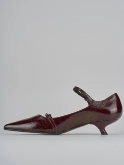 Décolleté tacco 4cm vernice bordo'