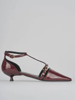 Décolleté tacco 3cm vernice bordo'