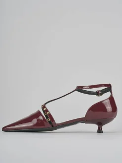 Décolleté tacco 3cm vernice bordo'