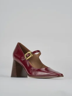Décolleté tacco 7cm vernice bordo'