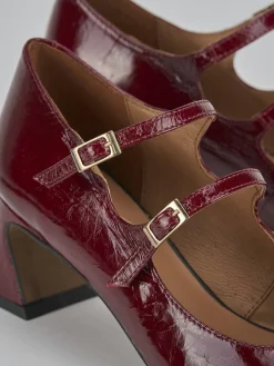 Décolleté tacco 5cm vernice bordo'