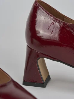 Décolleté tacco 5cm vernice bordo'