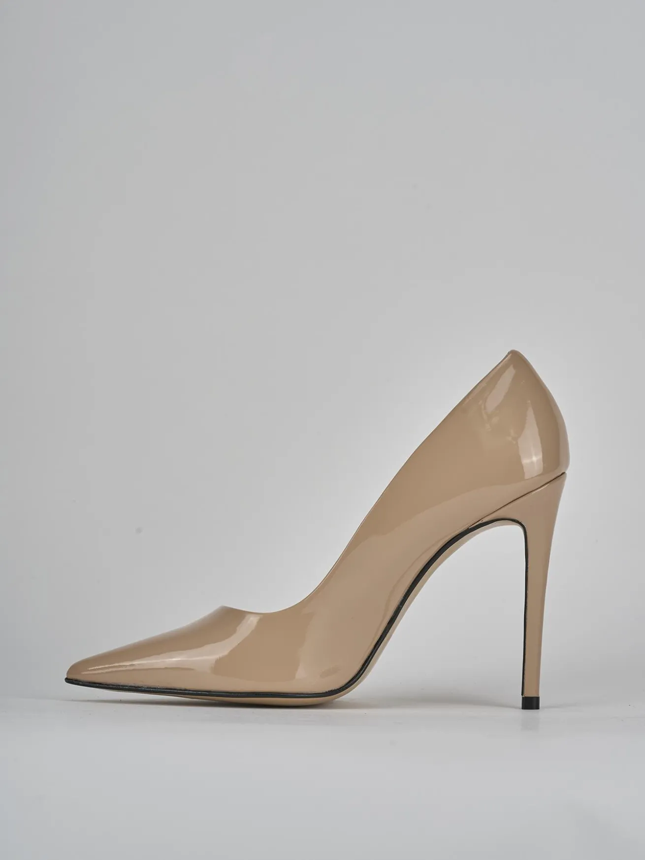 Décolleté tacco 11cm vernice beige