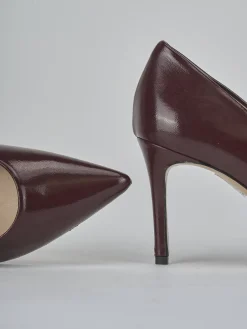 Décolleté tacco 7cm vernice bordo'