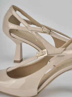 Décolleté tacco 7cm vernice beige