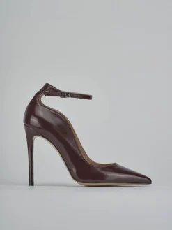 Décolleté tacco 10cm vernice bordo'