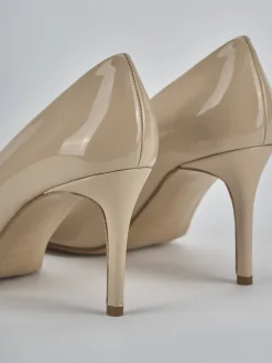 Décolleté tacco 7cm vernice beige